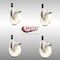 Service Caster 5 Inch 316SS Nylon Wheel Swivel 7/8 Inch Expanding Stem Caster Set Lock Brake SCC-SS316TTLEX20S514-NYS-78-4 - alternate 1